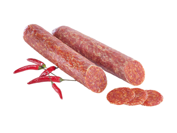 Peperoncino, luftgetrocknete Salami mit scharfer Note