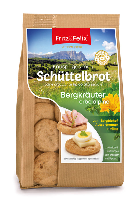 Südtiroler Mini Schüttelbrot mit Bergkräutern (125g)