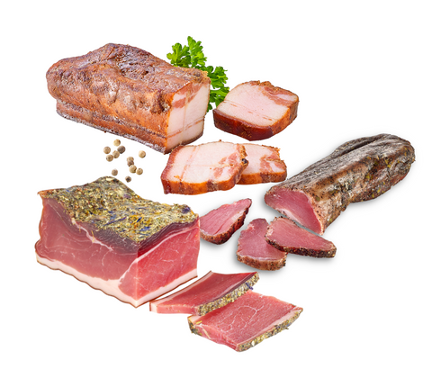 Probierplatte Speck- & Schinkentrio