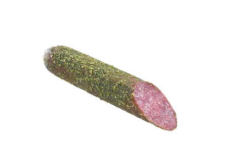 Brotkleesalami, luftgetrocknete Salami mit Brotkleekruste