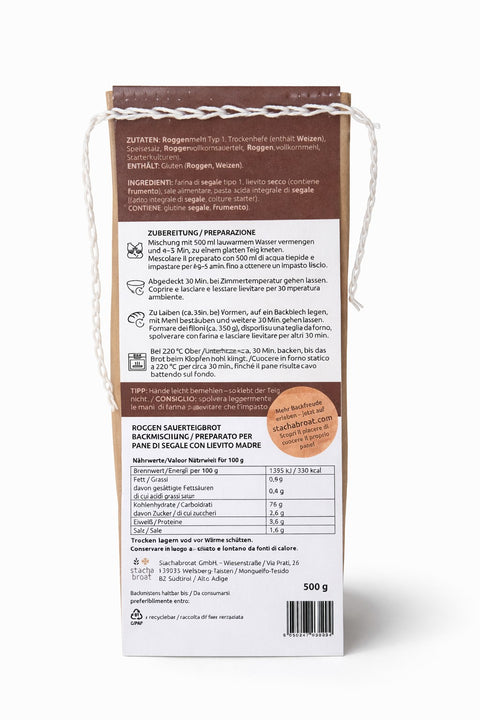 Roggen Sauerteigbrot - Backmischung (500g)